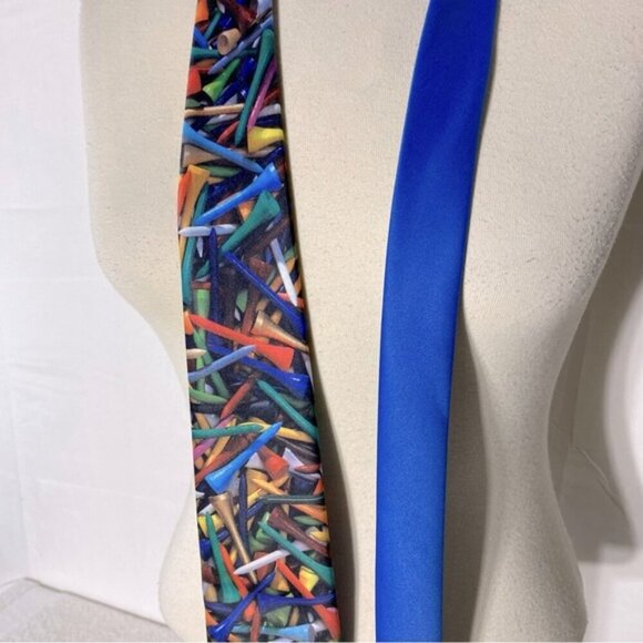 Vintage “Tees” Ralph Marlin & Co 1993 Golf Tee Print Tie - Picture 9 of 10